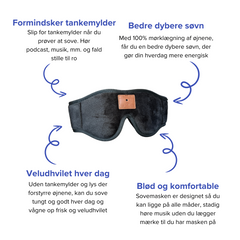 NordicRest - Deluxe Sovemaske m. højtalere